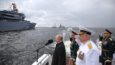 В. Путин на параде ВМФ