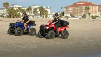 Пляж, полиция, США