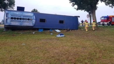 Авария с автобусом в Польше