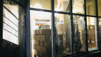 Взрыв в центре гумпомощи в Мелитополе