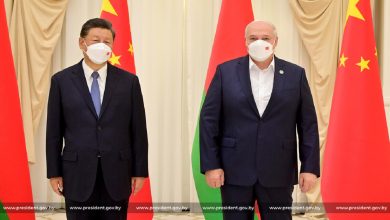 А. Лукашенко и Си Цзиньпин на саммите ШОС