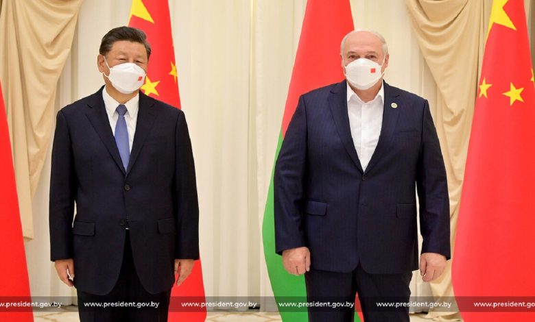 А. Лукашенко и Си Цзиньпин на саммите ШОС