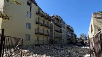 Разрушенный дом в Херсоне