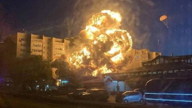 Последствия крушения военного самолета в Ейске