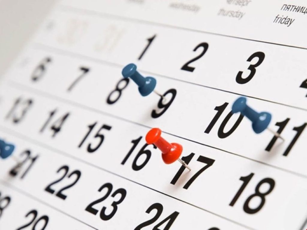 Календарь, дни