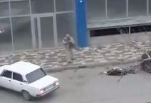 Момент убийства прохожего в Крымске