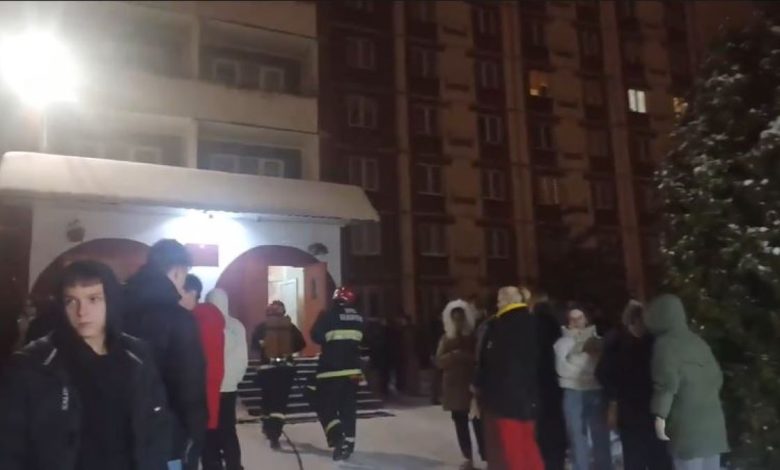 Пожар в общежитии в Минске