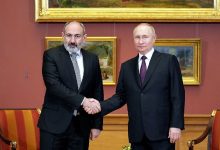 Премьер Армении и президент России Н. Пашинян и В. Путин