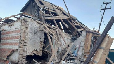 Разрушенный дом в Белгородской области