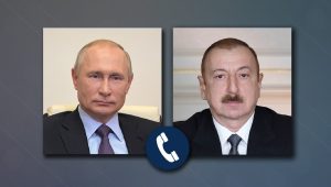 В. Путин и И. Алиев, президенты России и Азербайджана