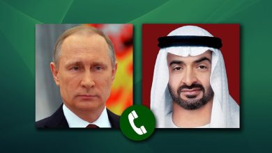 В. Путин и Мохаммед бин Зайд аль-Нахайян