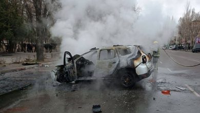 Взрыв автомобиля в Мелитополе