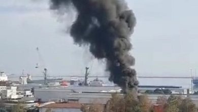 Взрыв на танкере в турецком порту Самсун