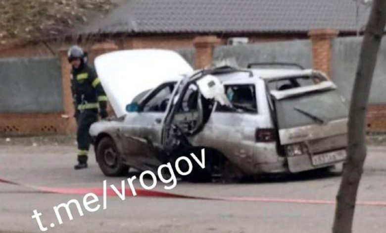 Автомобиль, взорванный в Бердянске