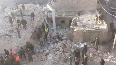 Обрушение дома в Алеппо