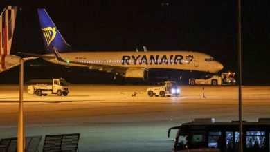 Самолет ирландской авиакомпании Ryanair