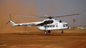 Вертолет гуманитарной миссии ООН
