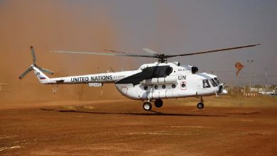 Вертолет гуманитарной миссии ООН