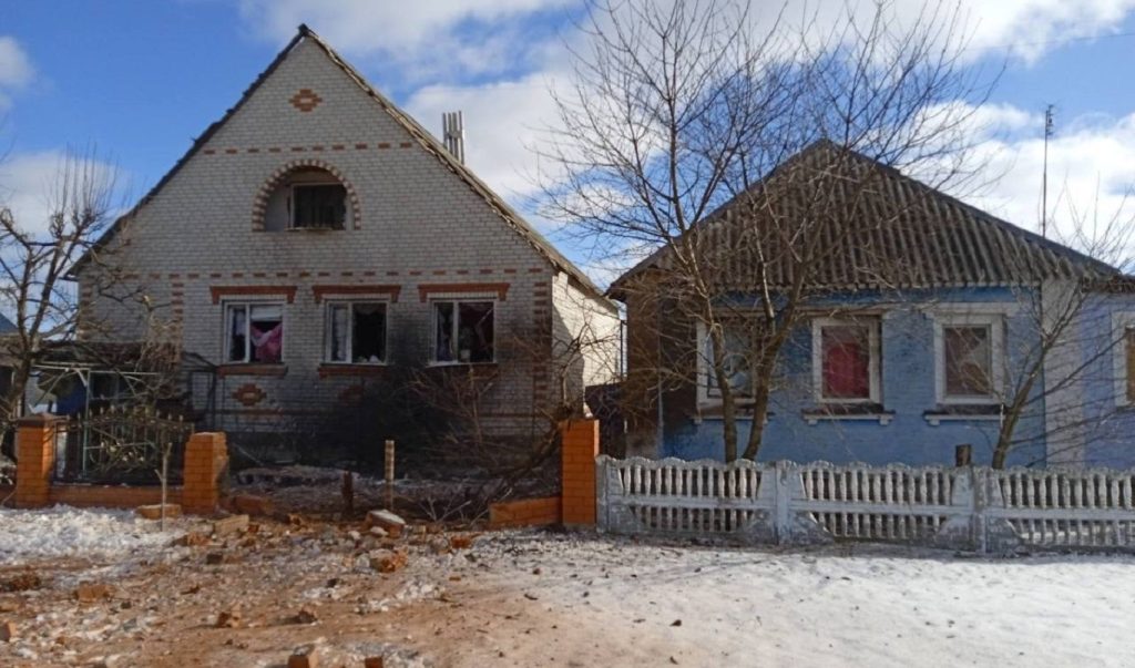 Последствия обстрела в Вознесеновке