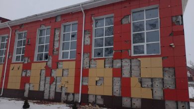 Школа после обстрела ВСУ