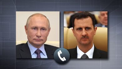 В. Путин и Б. Асад