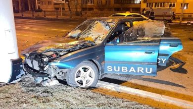 Авария на проспекте Пушкина в Минске