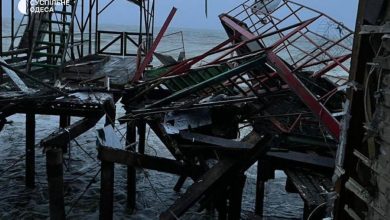 Последствия взрыва мины в Одессе