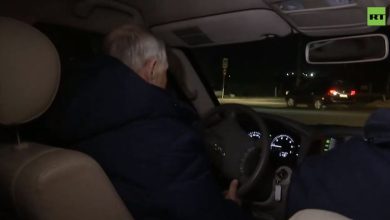 Путин за рулем в Мариуполе