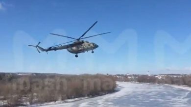 Разбившийся вертолет Ми-8