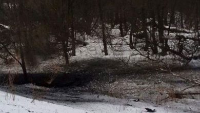 Воронка от взрыва в Тульской области