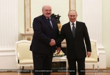 А. Лукашенко и В. Путин в Кремле