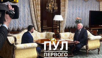 А. Лукашенко проводит встречу с Д. Пушилиным