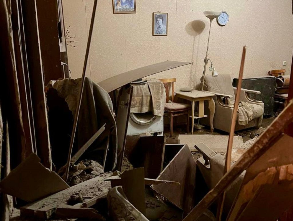 Пострадавшая при взрыве квартира