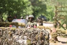 Белорусский военный на границе
