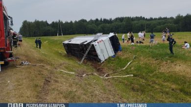 ДТП с туристическим автобусом под Витебском