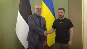 Главы Эстонии и Украины Алан Карис и Владимир Зеленский