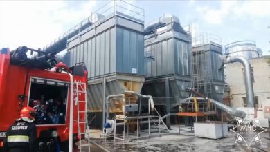 Ликвидация пожара в Молодечно