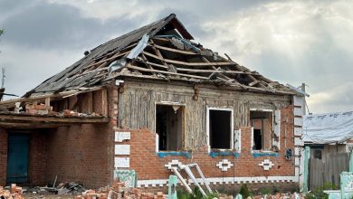 Обстрелянный дом в Белгородской области