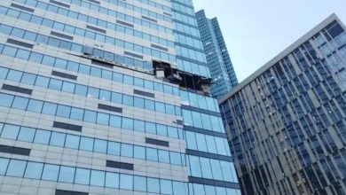 Повреждения в "Москва-сити"