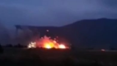 Пожар на полигоне в Крыму