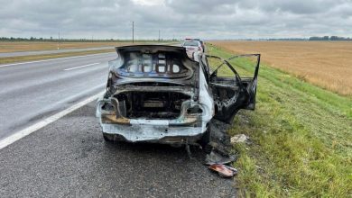 Сгоревшая машина