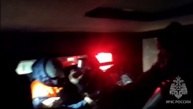 Спуск белорусских туристов с Эльбруса