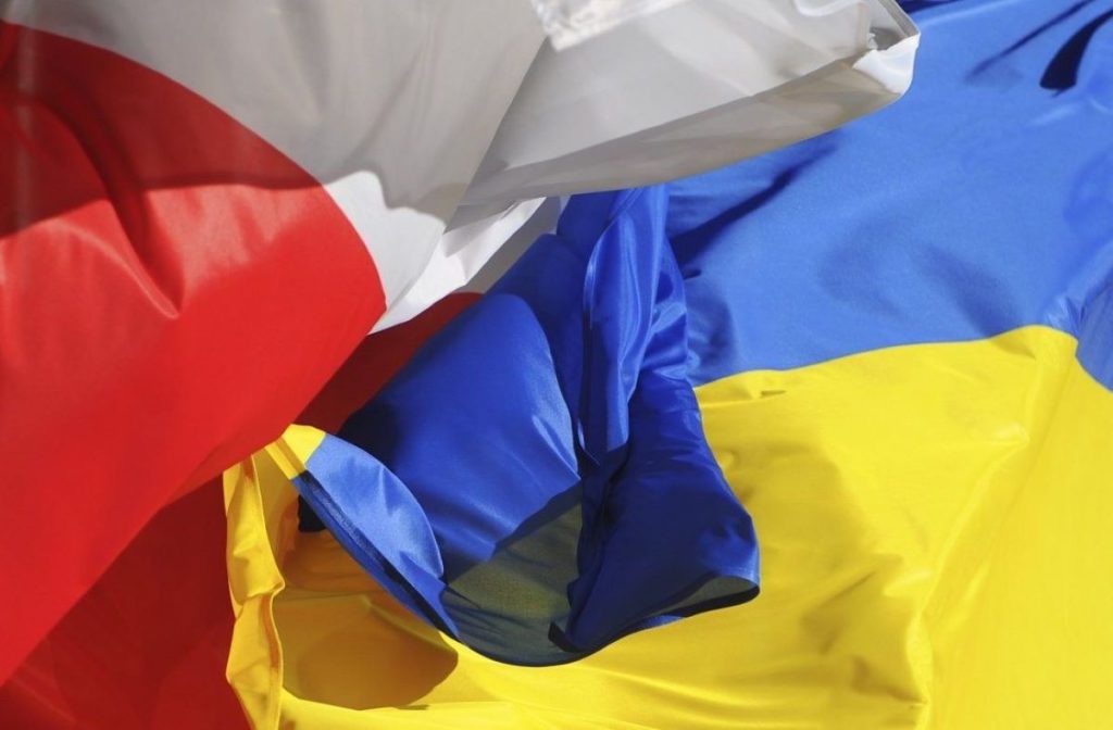 Украина и Польша, флаги