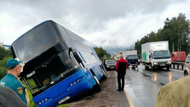 Автобус из Беларуси попал в ДТП