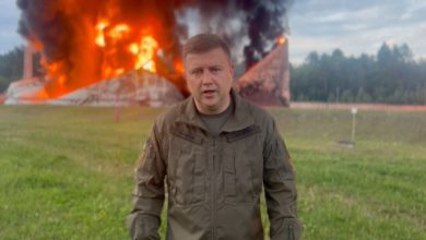 Горит нефтебаза под Ровно