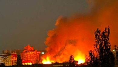 Горит университет в Донецке