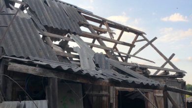 Последствия обстрела в Новой Таволжанке