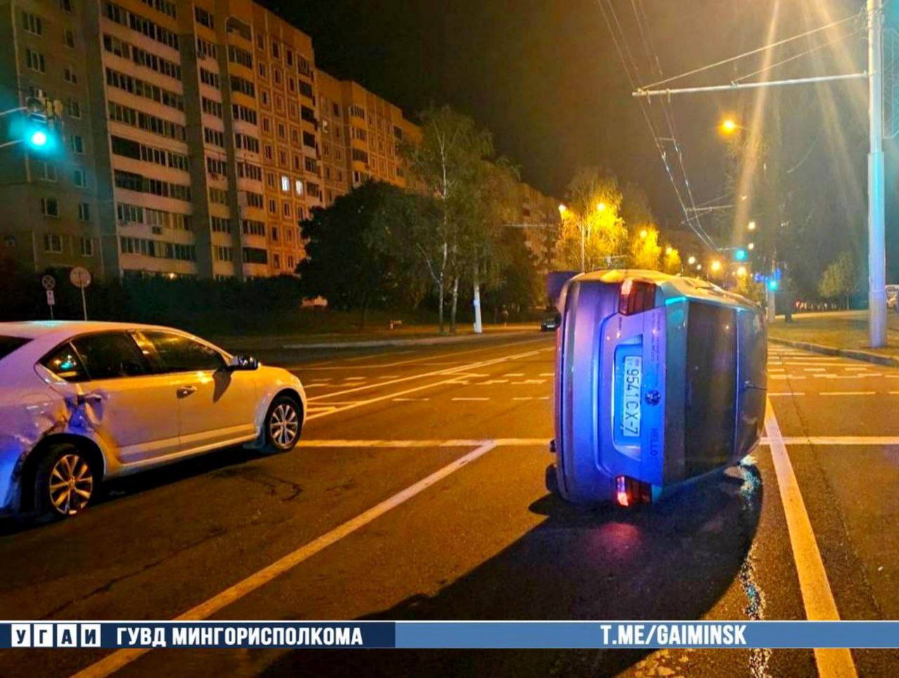 В Минске в ДТП попал каршеринговый автомобиль с нетрезвым водителем