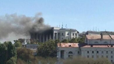 Пожар в Севастополе