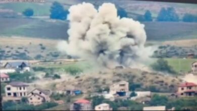 Удар из РСЗО в Карабахе